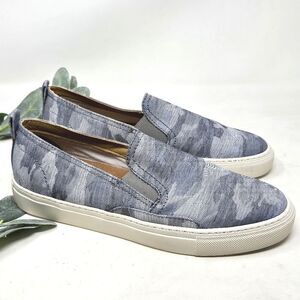 SOLUDOS Men's Algarve Gray Camo Print Slip On Sneakers NWOT Size 9.5